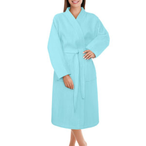 100% cotton waffle unisex bathrobe